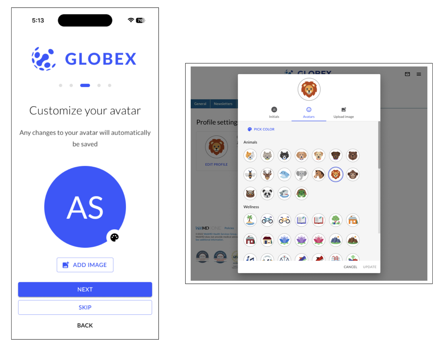 Onboarding flow
